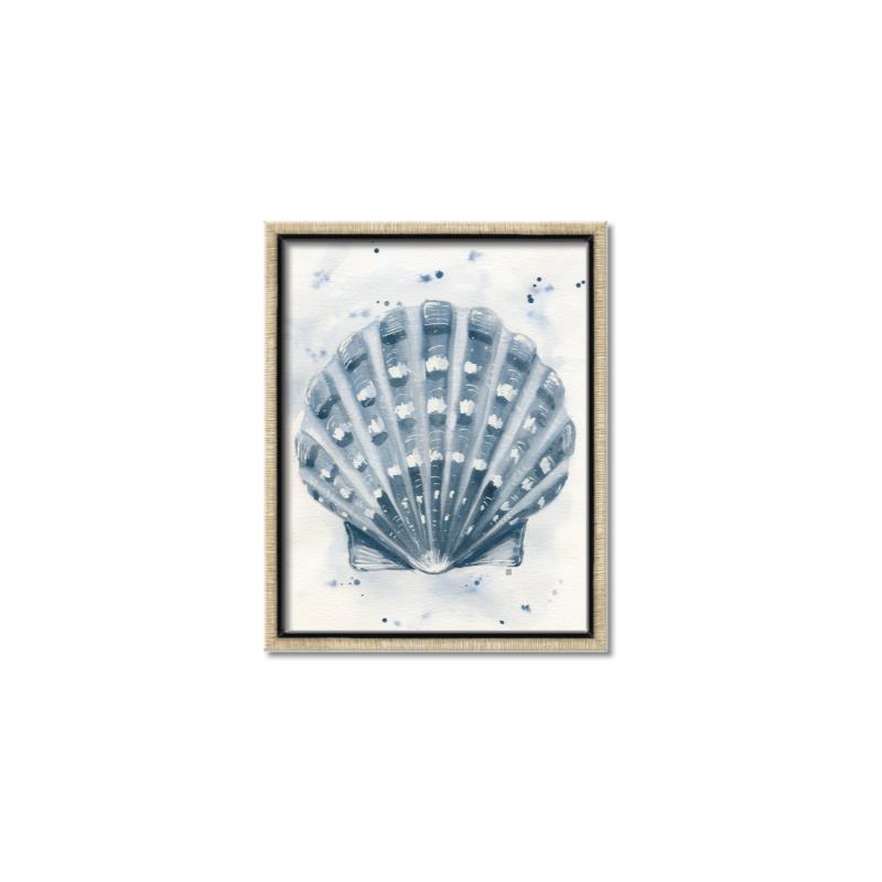 Picture of Blue Seashell _GroupedProduct_Rectangle_Portrait_Canvas_Framed_