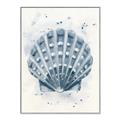 Picture of Blue Seashell _GroupedProduct_Rectangle_Portrait_Canvas_Framed_