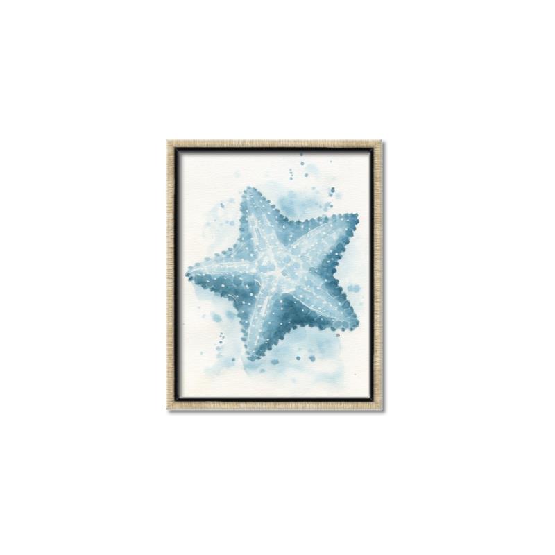Picture of Teal Starfish _GroupedProduct_Rectangle_Portrait_Canvas_Framed_