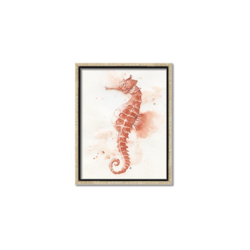 Picture of Coral Seahorse _GroupedProduct_Rectangle_Portrait_Canvas_Framed_
