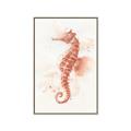 Picture of Coral Seahorse _GroupedProduct_Rectangle_Portrait_Canvas_Framed_
