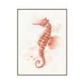Picture of Coral Seahorse _GroupedProduct_Rectangle_Portrait_Canvas_Framed_