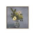 Picture of Drinking Glass With Flower _GroupedProduct_Square_Canvas_Framed_