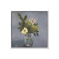 Picture of Drinking Glass With Flower _GroupedProduct_Square_Canvas_Framed_