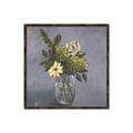 Picture of Drinking Glass With Flower _GroupedProduct_Square_Canvas_Framed_