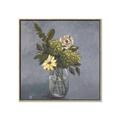 Picture of Drinking Glass With Flower _GroupedProduct_Square_Canvas_Framed_
