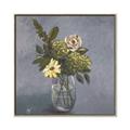 Picture of Drinking Glass With Flower _GroupedProduct_Square_Canvas_Framed_