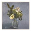 Picture of Drinking Glass With Flower _GroupedProduct_Square_Canvas_Framed_