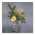 Picture of Drinking Glass With Flower _GroupedProduct_Square_Canvas_Framed_