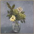 Picture of Drinking Glass With Flower _GroupedProduct_Square_Canvas_Framed_