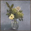 Picture of Drinking Glass With Flower _GroupedProduct_Square_Canvas_Framed_