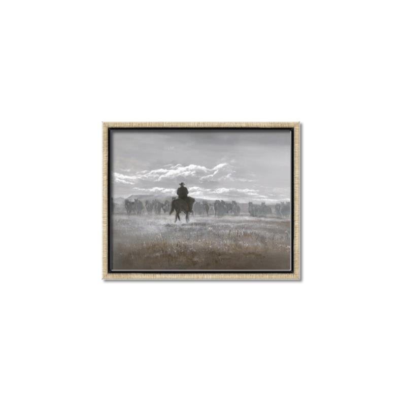 Picture of Horse Roundup _GroupedProduct_Rectangle_Landscape_Canvas_Framed_