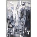 Picture of Abstract With Silver Foil _GroupedProduct_Rectangle_Portrait_Canvas_Framed_