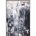 Picture of Abstract With Silver Foil _GroupedProduct_Rectangle_Portrait_Canvas_Framed_