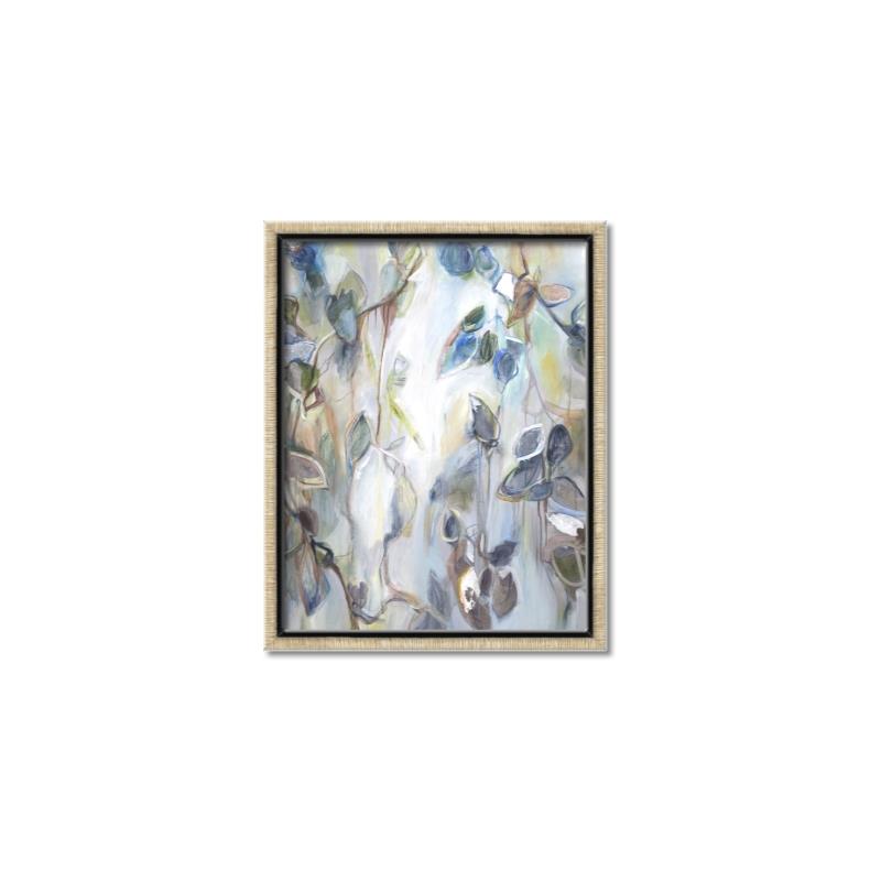 Picture of Green Blue Leaf _GroupedProduct_Rectangle_Portrait_Canvas_Framed_