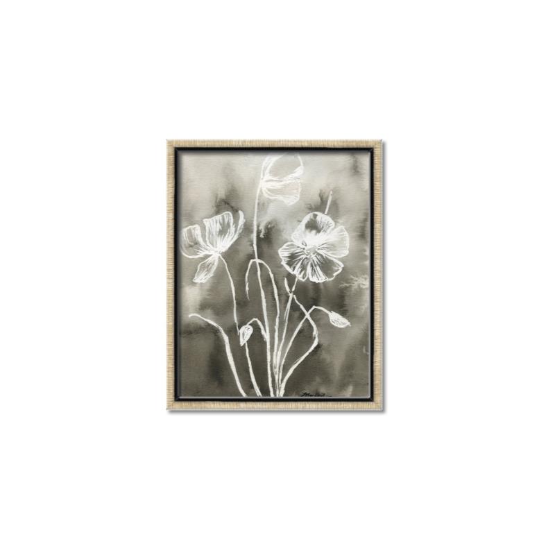Picture of Brown & White Flower I  _GroupedProduct_Rectangle_Portrait_Canvas_Framed_