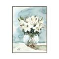 Picture of Flower In Glass Jar _GroupedProduct_Rectangle_Portrait_Canvas_Framed_