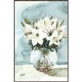 Picture of Flower In Glass Jar _GroupedProduct_Rectangle_Portrait_Canvas_Framed_