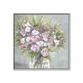 Picture of Pink And White Roses _GroupedProduct_Square_Canvas_Framed_