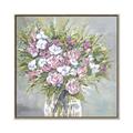 Picture of Pink And White Roses _GroupedProduct_Square_Canvas_Framed_