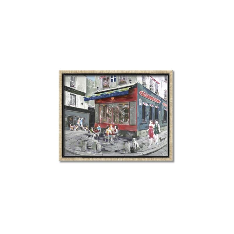Picture of Centre Ville Café II _GroupedProduct_Rectangle_Landscape_Canvas_Framed_