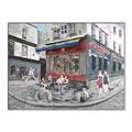 Picture of Centre Ville Café II _GroupedProduct_Rectangle_Landscape_Canvas_Framed_