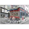 Picture of Centre Ville Café II _GroupedProduct_Rectangle_Landscape_Canvas_Framed_
