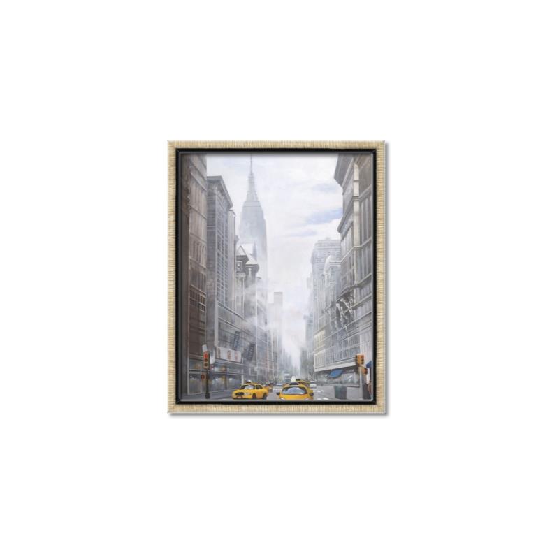 Picture of Yellow Taxi In New York _GroupedProduct_Rectangle_Portrait_Canvas_Framed_