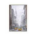 Picture of Yellow Taxi In New York _GroupedProduct_Rectangle_Portrait_Canvas_Framed_
