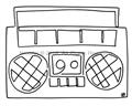 Picture of Portable Radio _GroupedProduct_Rectangle_Landscape_Unframed_Print_Only_