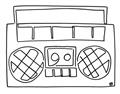 Picture of Portable Radio _GroupedProduct_Rectangle_Landscape_Unframed_Print_Only_