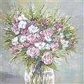 Picture of Pink And White Roses _GroupedProduct_Square_Unframed_Print_Only_