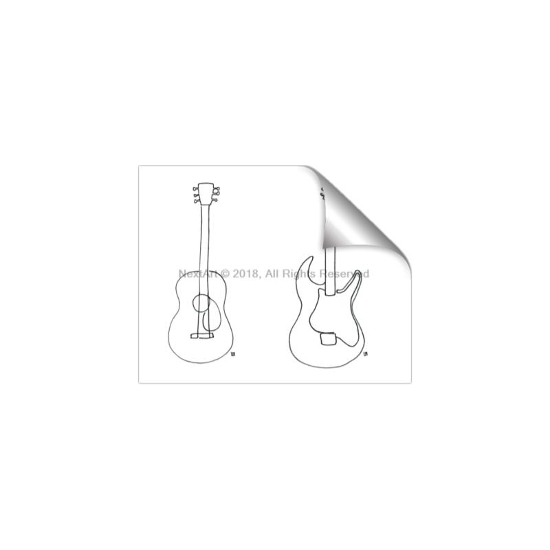 Picture of Guitar _GroupedProduct_Rectangle_Landscape_Unframed_Print_Only_
