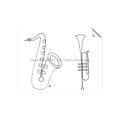 Picture of Saxophone _GroupedProduct_Rectangle_Landscape_Unframed_Print_Only_