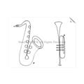 Picture of Saxophone _GroupedProduct_Rectangle_Landscape_Unframed_Print_Only_