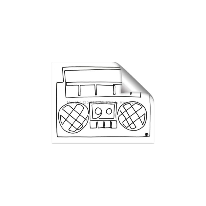 Picture of Portable Radio _GroupedProduct_Rectangle_Landscape_Unframed_Print_Only_