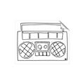 Picture of Portable Radio _GroupedProduct_Rectangle_Landscape_Unframed_Print_Only_