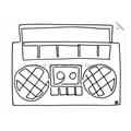 Picture of Portable Radio _GroupedProduct_Rectangle_Landscape_Unframed_Print_Only_