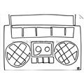 Picture of Portable Radio _GroupedProduct_Rectangle_Landscape_Unframed_Print_Only_