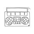 Picture of Portable Radio _GroupedProduct_Rectangle_Landscape_Unframed_Print_Only_