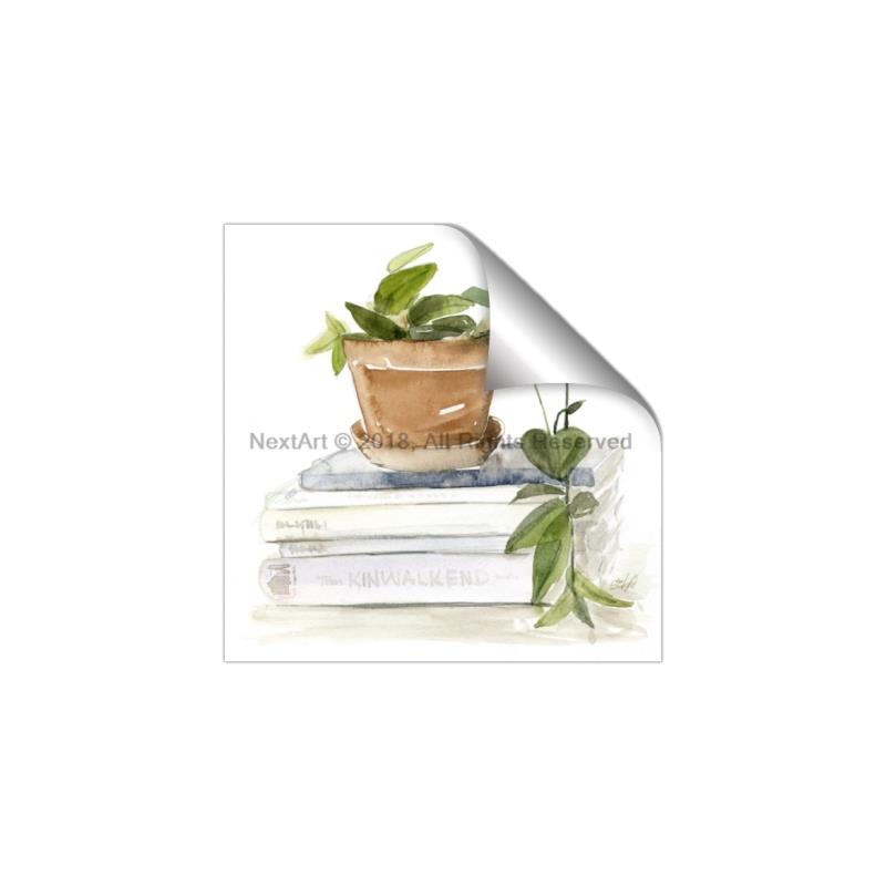 Picture of Flower Pot On Books _GroupedProduct_Square_Unframed_Print_Only_
