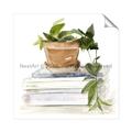 Picture of Flower Pot On Books _GroupedProduct_Square_Unframed_Print_Only_