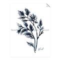 Picture of Blue Leaves IV _GroupedProduct_Rectangle_Portrait_Unframed_Print_Only_