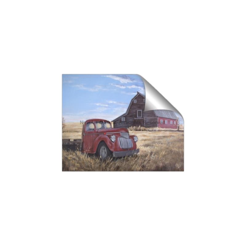 Picture of Red Wooden Barn _GroupedProduct_Rectangle_Landscape_Unframed_Print_Only_