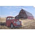 Picture of Red Wooden Barn _GroupedProduct_Rectangle_Landscape_Unframed_Print_Only_