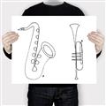 Picture of Saxophone _GroupedProduct_Rectangle_Landscape_Canvas_