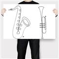 Picture of Saxophone _GroupedProduct_Rectangle_Landscape_Canvas_