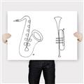 Picture of Saxophone _GroupedProduct_Rectangle_Landscape_Canvas_