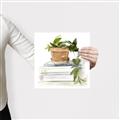 Picture of Flower Pot On Books _GroupedProduct_Square_Canvas_