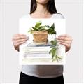 Picture of Flower Pot On Books _GroupedProduct_Square_Canvas_